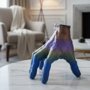 3D Multicolor El Biblo 27x22 cm Sanatsal ve Dikkat Çekici Dekor