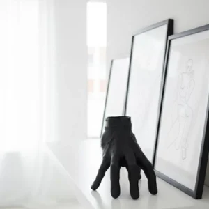 3D Siyah El Biblo 27x22 cm İddialı Ev Dekorasyonu