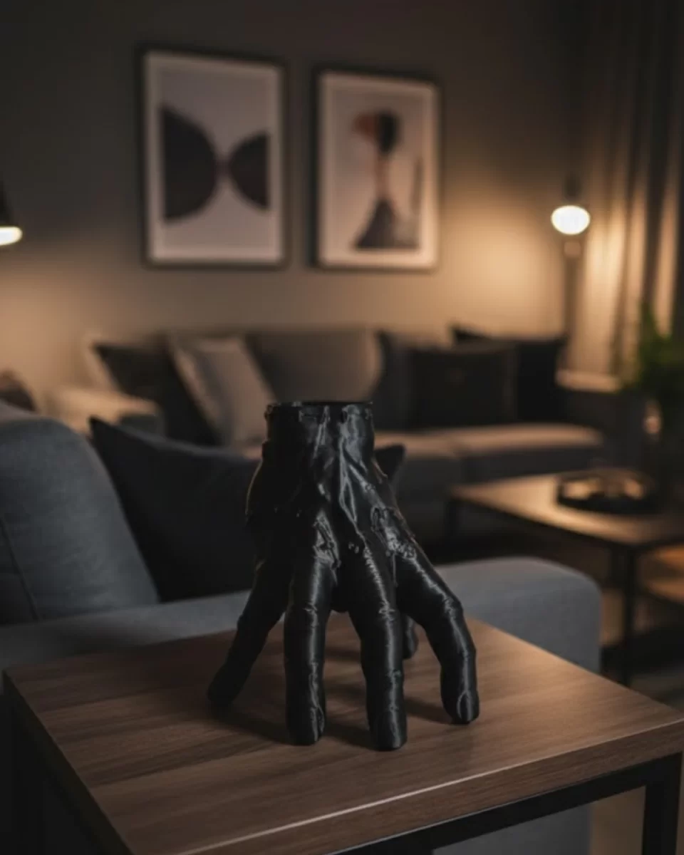 3D Siyah El Dekoratif Heykel 27x22 cm Büyük Boy Modern Tasarım