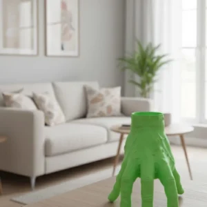 3D Yeşil El Biblo 27x22 cm Dikkat Çekici Ev Dekorasyonu