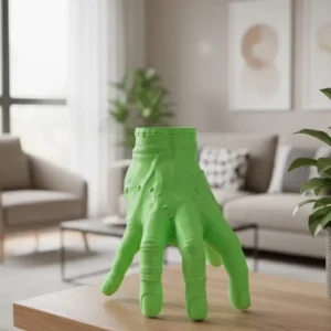 3D Yeşil El Dekoratif Heykel 27x22 cm Büyük Boy Modern Tasarım