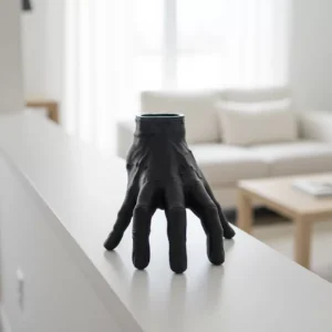 3D Modern Siyah El Biblo 17x16 cm Ev ve Ofis Dekorasyonu