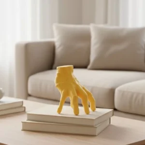 3D Sarı El Tasarım Dekor 17x16 cm Konsol ve Şömine Üstü Aksesuar