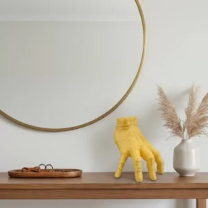 3D Modern Sarı El Biblo 17x16 cm Ev ve Ofis Dekorasyonu