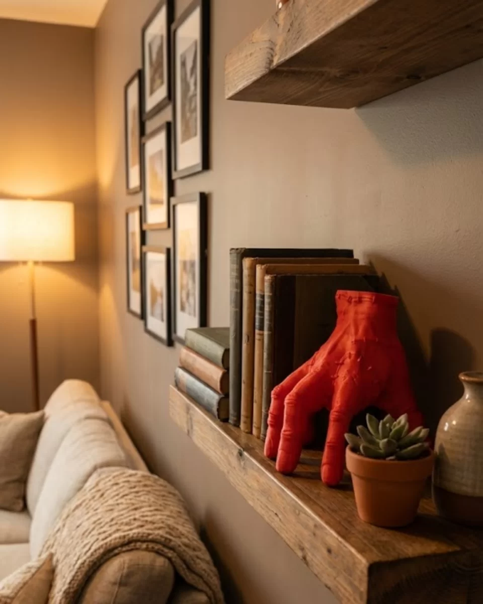 3D Dekoratif Kırmızı El Biblo 17x16 cm Modern Ev Aksesuarı