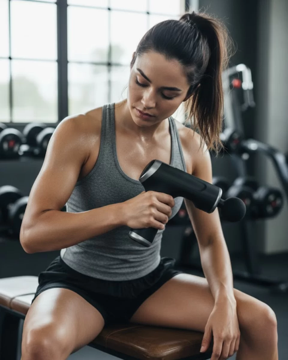 4 Başlıklı Darbeli Şarjlı Masaj Aleti Tabancası Kablosuz