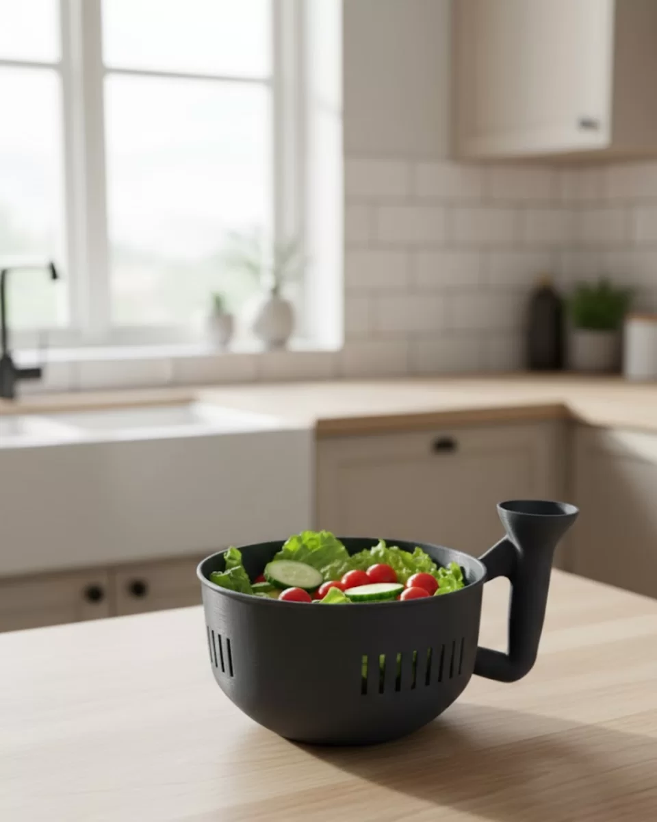 Süzgeçli Hazneli Sebze Yıkama Kabı Pratik ve Dayanıklı Mutfak Yardımcısı