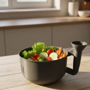 Ergonomik Saplı Sebze Süzgeçli Yıkayıcı Çok Amaçlı Mutfak Ürünü