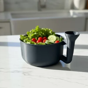 Pratik Sebze Yıkayıcı Süzgeçli Hazneli Ergonomik Saplı Mutfak Yardımcısı