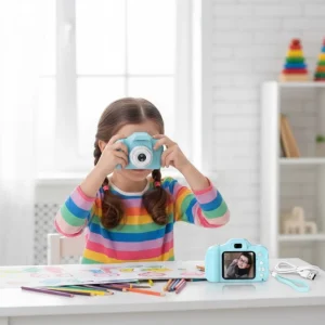 Mavi HD Taşınabilir Mini Kamera Video Kayıt ve Fotoğraf Çekim Özellikli