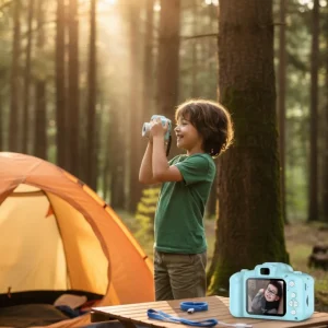 Mavi Şarjlı Mini HD Kamera Video Fotoğraf Çekimli USB Bağlantılı Dijital Cihaz