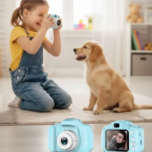 Mavi Kompakt HD Dijital Kamera Video ve Fotoğraf Kayıt Özellikli Taşınabilir Model