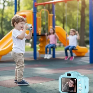 Mavi HD Mini Kamera Video Fotoğraf Çekimli Şarj Edilebilir Bataryalı Hafıza Kart Destekli