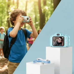 Mavi Mini HD Video Kamera Fotoğraf Çekimli Şarj Edilebilir Bataryalı Dijital Kayıt Cihazı