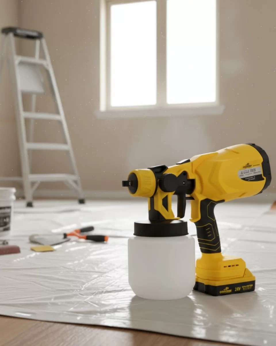 Akülü Boya Püskürtme Tabancası Ayarlanabilir Sprey ve Fan Ayarı