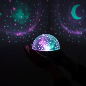 Fişli Yıldız Projektör Lamba Hoparlörlü Gece Işığı