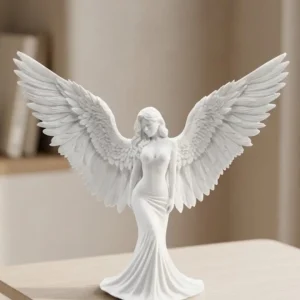 Dekoratif Melek İnsan Figürlü 3D Heykel Biblo Modern Ev Dekoru