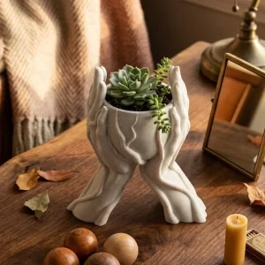 Minimalist El Tasarımlı Dekoratif 3D Saksı Vazo Modern Masa Dekoru