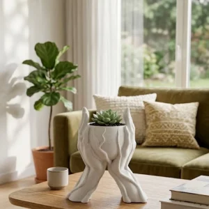 Dekoratif 3D El Tasarımlı Vazo Saksı Modern Ev Dekorasyon Aksesuarı