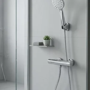 Çok Fonksiyonlu 4 Modlu El Duşu Başlığı Krem Duş Seti Spiral Hortumlu