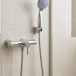 Mavi 4 Fonksiyonlu El Duşu Başlığı Seti Spiral Hortum ve Duş Askısı