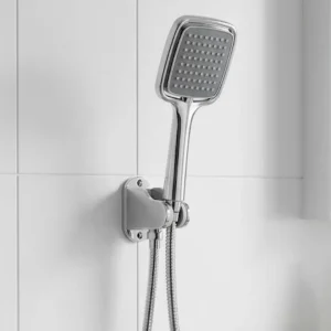 Siyah Duş Seti El Duşu Başlığı Spiral Hortum ve Duvar Askısı Banyo Duş Seti