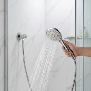 Kireç Önleyici El Duşu Seti Spiral Duş Hortumu Hareketli Duş Askısı