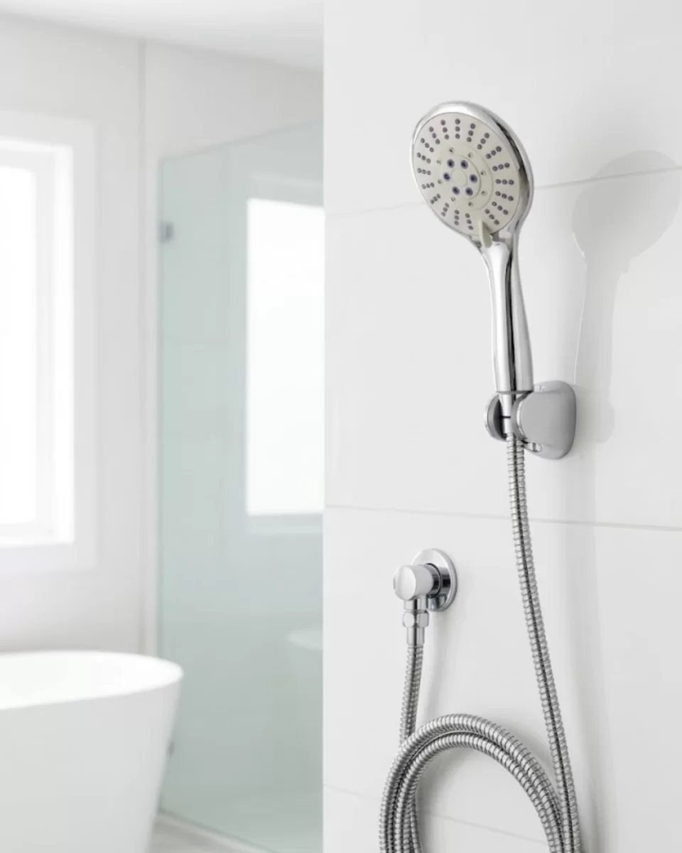 Çok Fonksiyonlu El Duşu Seti Kireç Önleyici Duş Başlığı Spiral Hortum Mafsallı Askı