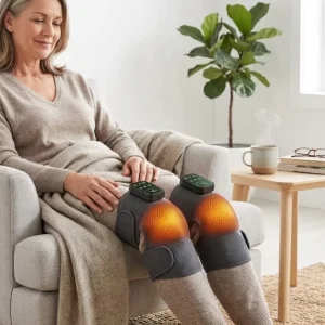 Şarjlı Isıtmalı Diz Omuz Masaj Bandı Titreşimli Eklem Masaj Cihazı 2li Paket