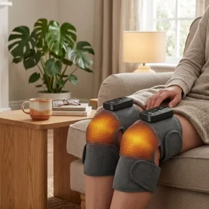 Isıtmalı Titreşimli Dizlik Masaj Cihazı Diz Omuz Dirsek Uyumlu 2 Adet Set