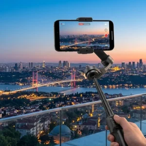 Profesyonel Telefon Gimbal Stabilizer 3 Axis Video Sabitleyici Vlog Tripod