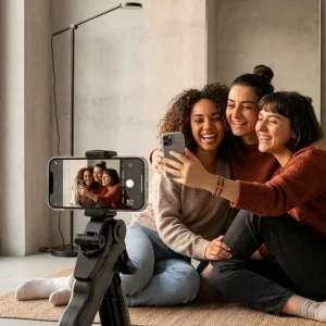 Mini Telefon Tripodu Ayarlanabilir Telefon Standı Vlog ve Fotoğraf Çekim Aparatı