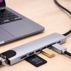 USB C Çoklu Port Adaptör HDMI USB Ethernet SD Kart Hub