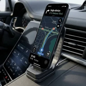 Araç Konsol Telefon Tutucu 360° Döner Katlanabilir Stand