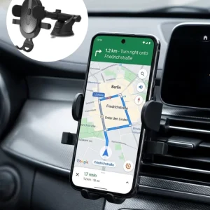 Araç Havalandırma Telefon Tutucu 360 Derece Döner Otomatik Kilitli Stand