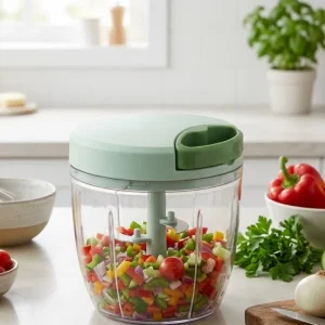 Pratik İpli Mutfak Doğrayıcısı Sebze Soğan Sarımsak Doğrayıcı