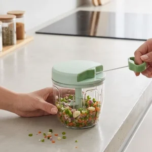 İpli Manuel Sebze Doğrayıcı 5 Bıçaklı Pratik Mutfak Rondosu