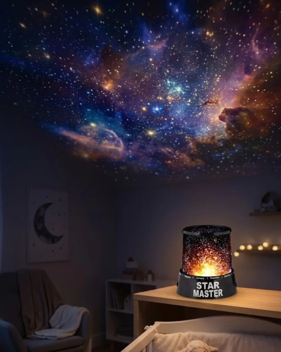 Tavana Yıldız Yansıtan Projeksiyon Gece Lambası USB Çalışan