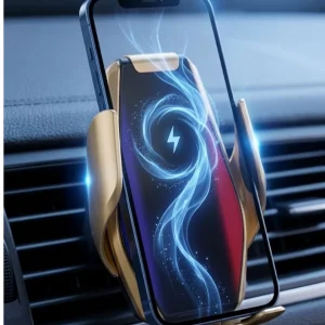 Otomatik Açılan Araç Telefon Tutucu Kablosuz Şarj ve Tek Elle Kullanım