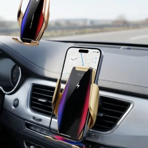 Akıllı Araç İçi Telefon Tutucu Kablosuz Şarj ve Otomatik Açılır Kapanır Sistem
