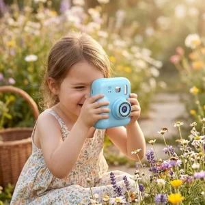 Anında Baskı Yapan Çocuk Kamerası Video Çekim ve Boyama Kalemli Set