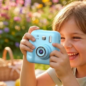 Çocuk Kamera Anında Baskı Özellikli 4 Rulo Kağıt ve 5 Kalem Hediyeli