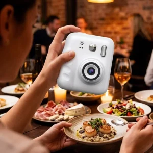 Mini Çocuk Fotoğraf Makinesi Baskı Özellikli Video Çekim 4 Kağıt Rulo Hediyeli