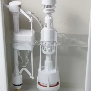 Basmalı Klozet Rezervuar İç Mekanizması Ayarlanabilir Su Seviyeli Tahliye Sistemi