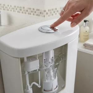 Klozet Rezervuar İç Takımı Basmalı Sistem Ayarlanabilir Şamandıralı Su Tahliye Mekanizması