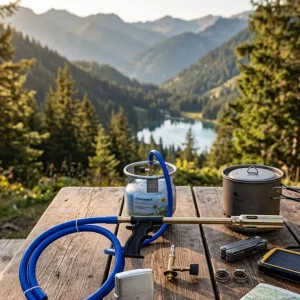 LPG Gazlı Pürmüz Hortumlu Alev Tabancası Mangal Yakma Kamp Ateşi ve Atölye Kullanımı