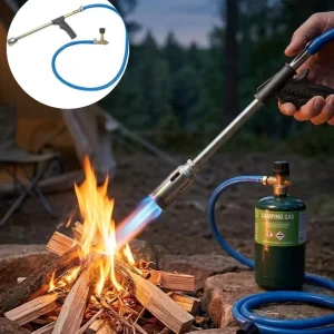 Gazlı Pürmüz Alev Tabancası Hortumlu Profesyonel LPG Yakıcı Mangal Kamp ve Atölye Kullanımı