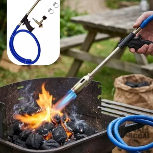 LPG Pürmüz Alev Tabancası Hortumlu Ayarlanabilir Gazlı Alev Yakıcı Kamp ve Mangal Başlatıcı