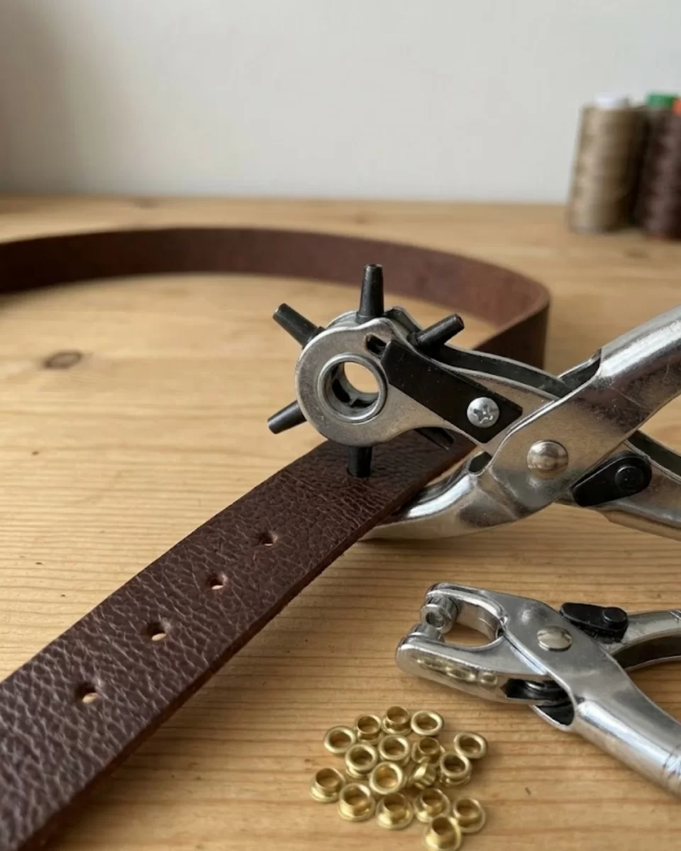 Deri Delme Aparatı 2li Kemer Çanta Ayakkabı Delme Pensesi Seti