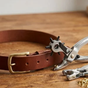 Kemer Delme Aparatı 2li Set Deri Kemer Çanta Ayakkabı Delme Pensesi